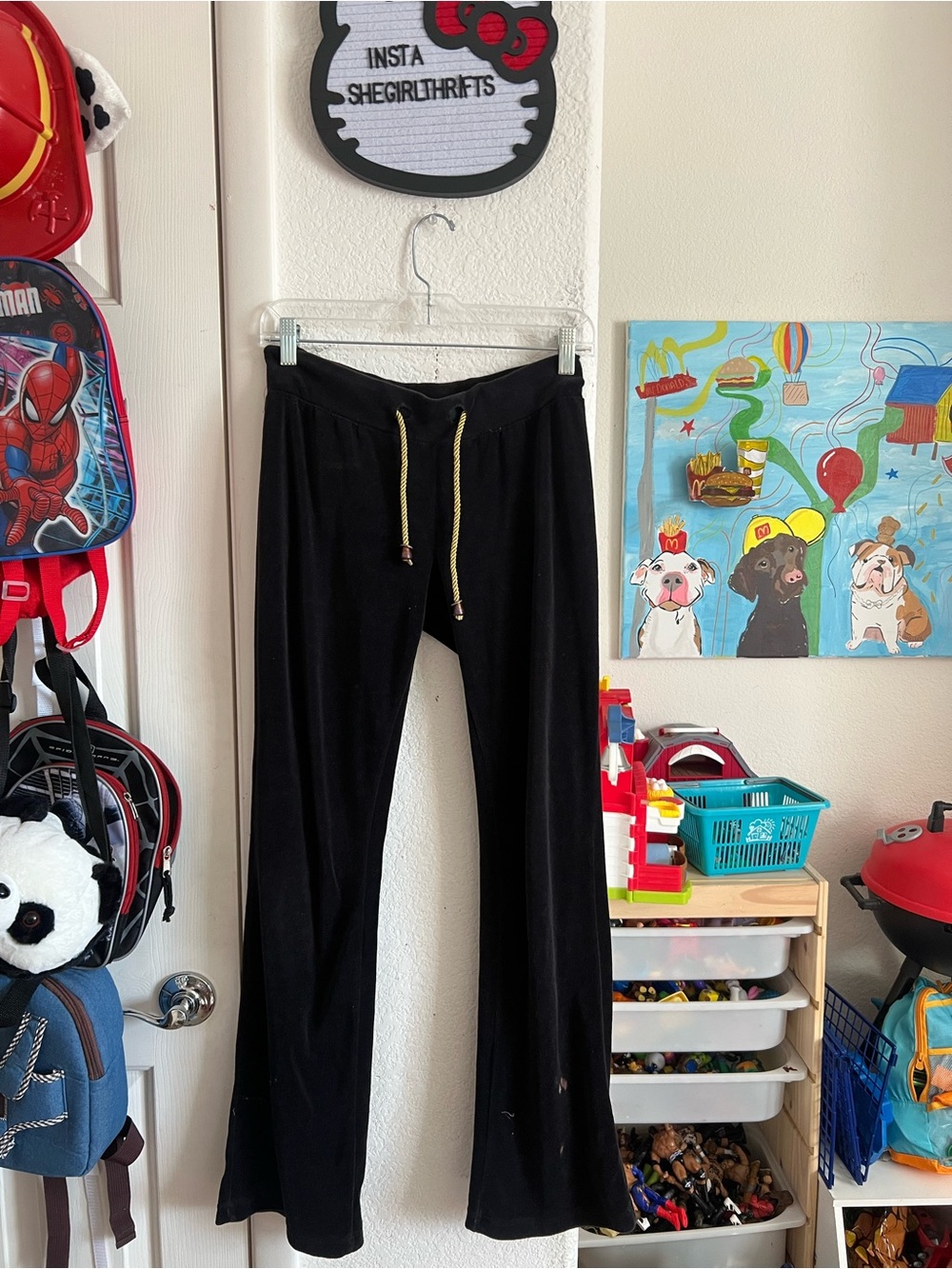 Y2K velour track pants